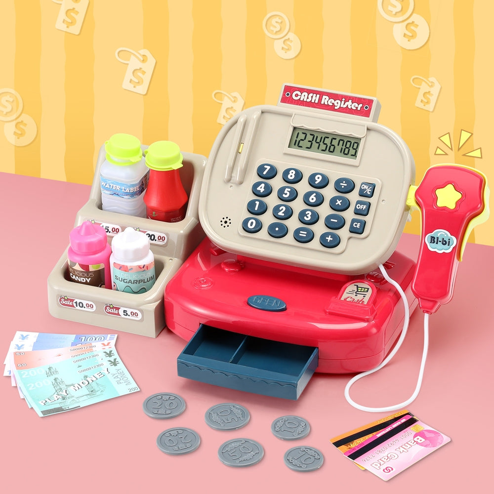 Keezi Kids Cash Register Play Money Set