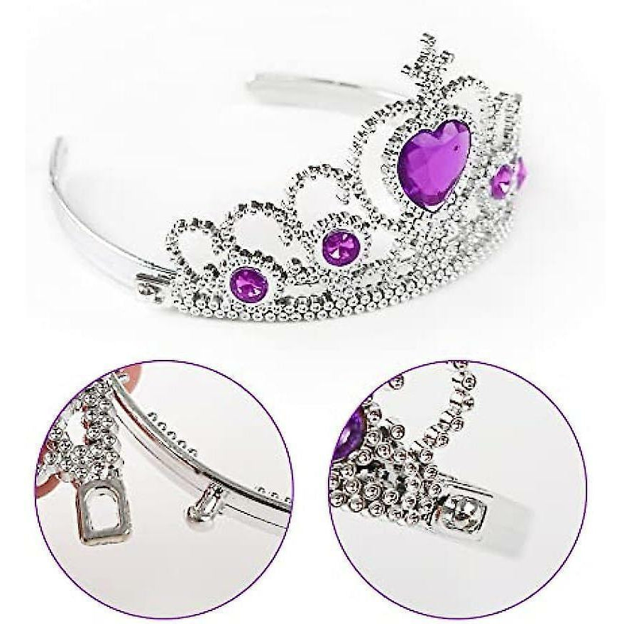 Mermaid Princess Jewellery Set for Kids – Tiara, Necklace, Bracelet, Ring & Earrings Dress-Up Costume Accessories
