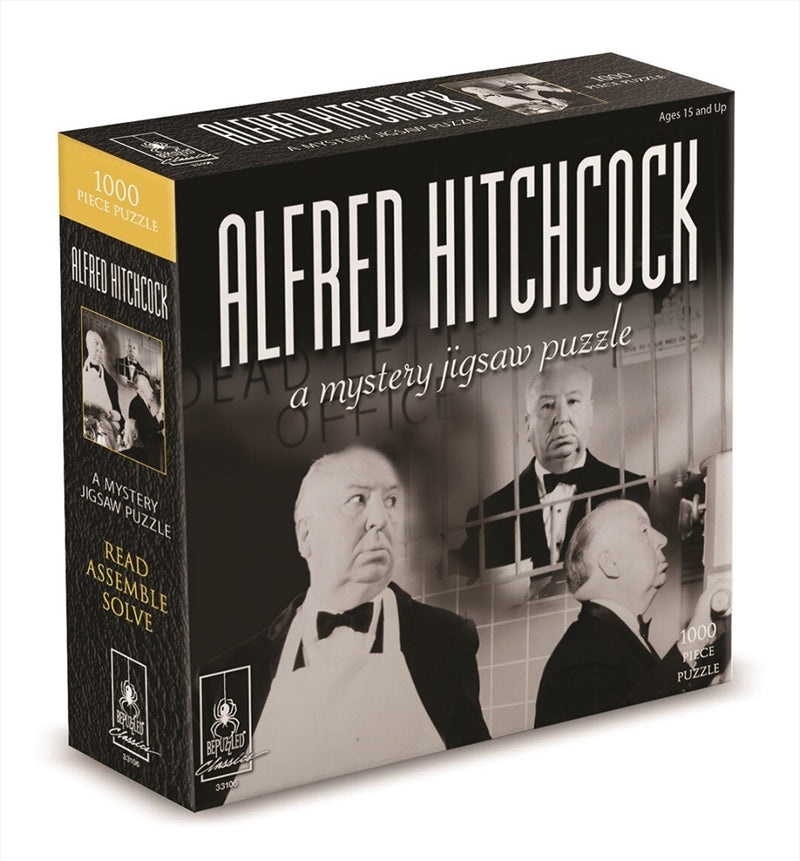 Alfred Hitchcock: 1000 Piece Mystery Jigsaw Puzzle - Read Assemble Solve