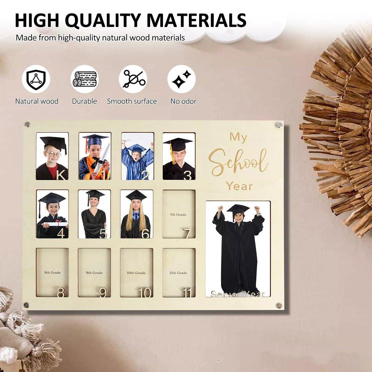 School Years Photo Frame Collage – Graduation Keepsake Memory Display (Kindergarten to Year 12)