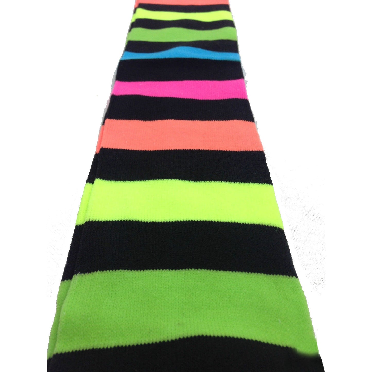 1980s Rainbow Black Stripe Leg Warmers Costume Party Accessory