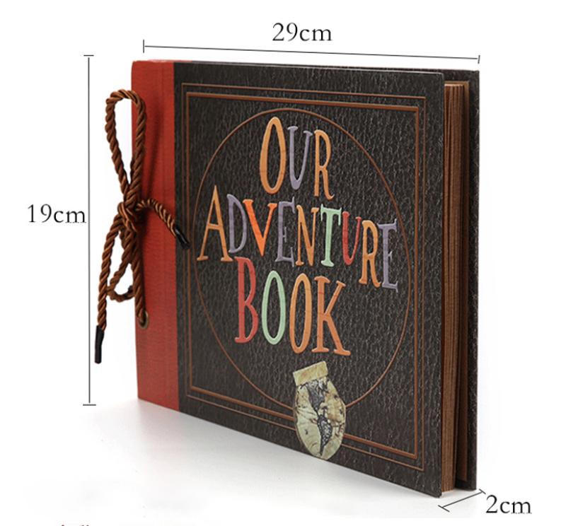 DIY Scrapbook Adventure Album – Retro Kraft Paper Photo Book with String Binding for Travel, Wedding & Memory Keepsakes