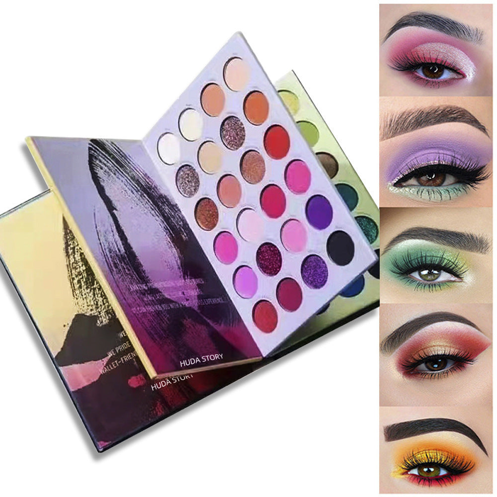 72 Colour Eyeshadow Palette Book – Blue Edition Matte, Shimmer & Wet Powder Makeup Set