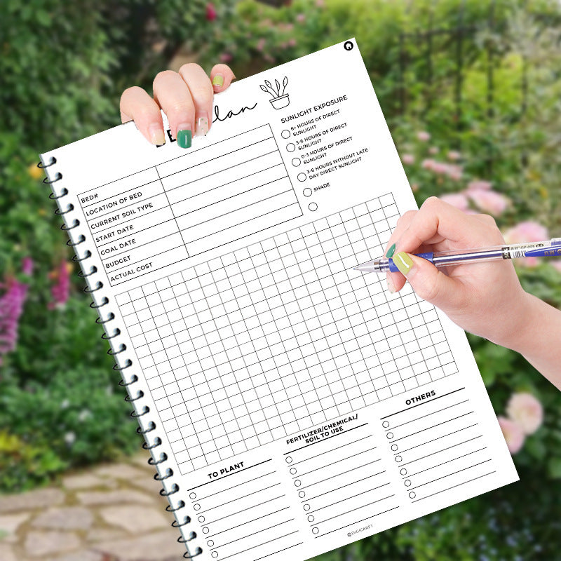 Garden Planner Journal & Plant Care Log Book with Layout Grids Watering Schedule and Budget Tracker