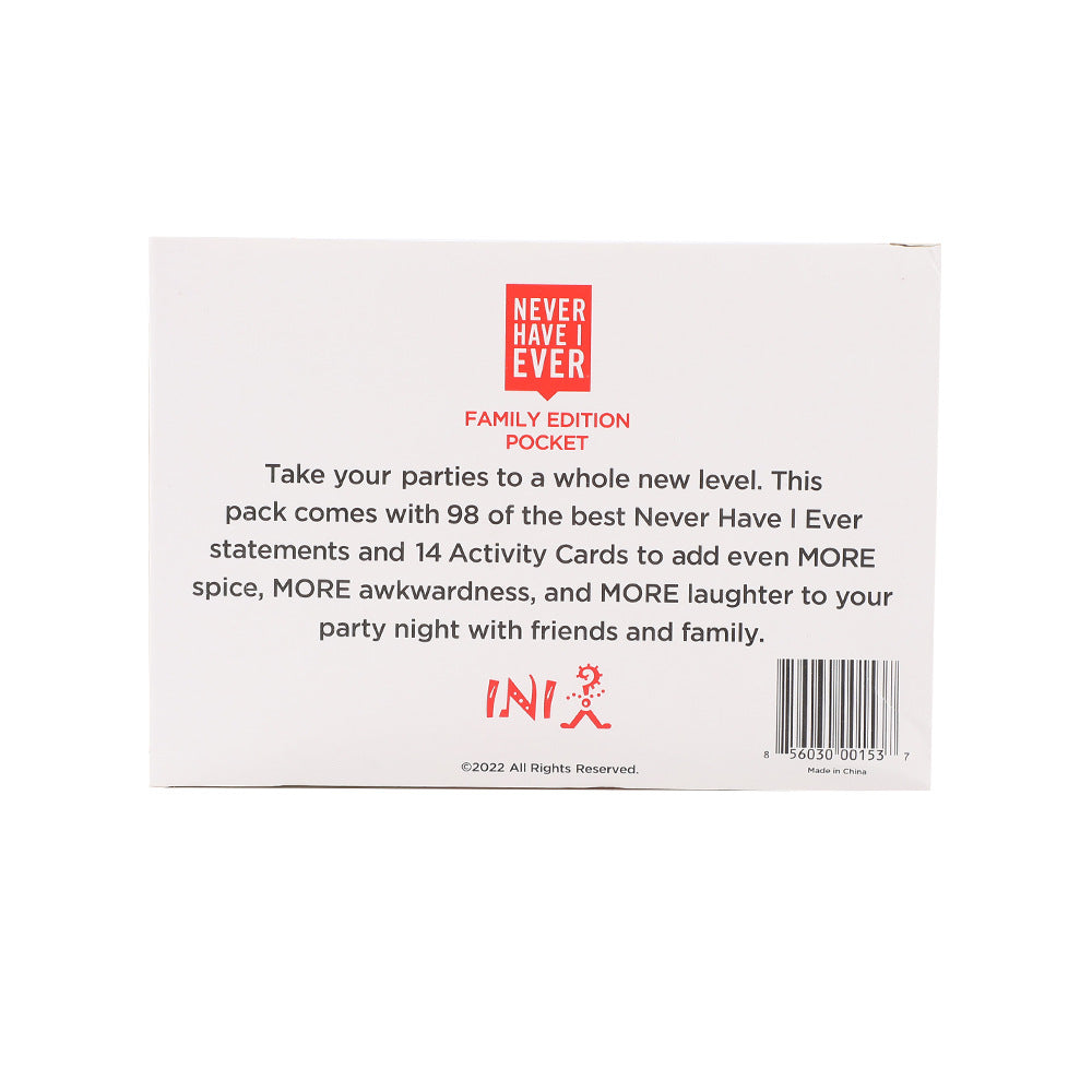 Never Have I Ever – Family Edition (Red & White 2-Pack Card Set)