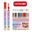 The 12-Colour Nail Art Marker Pen Set – 0.7mm Fine Tip Acrylic Paint Pens for DIY Nail Designs & Creative Expression