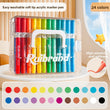 The 24-Colour Washable Acrylic Marker Set – Non-Toxic Art Pens with Soft Tip, Quick-Dry, No-Bleed, Carry Case for Kids & Creative Expression