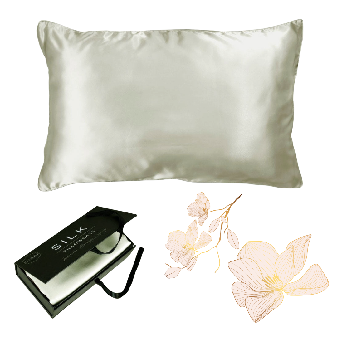 Ardor Mulberry Silk Standard Pillowcase Silver Nights