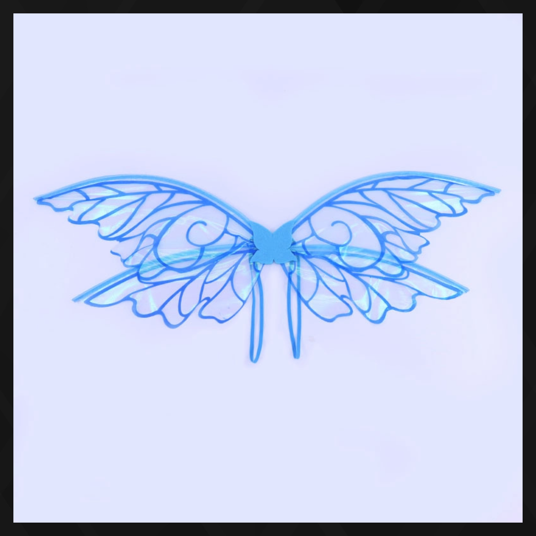 The Blue Iridescent Fairy Wings Costume Accessory – Adult Butterfly Elf Wings for Dress-Up, Cosplay & Parties