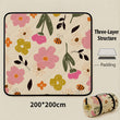 The Botanical Garden Waterproof Picnic Mat 200x200cm – Foldable Extra Large Family Mat for Indoor & Outdoor Picnics (Rollable Carry Design)