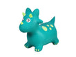 Bouncy Rider Spike The Triceratops, a vibrant green inflatable ride-on toy designed to look like a Triceratops dinosaur, featuring large iconic horns and a playful expression.