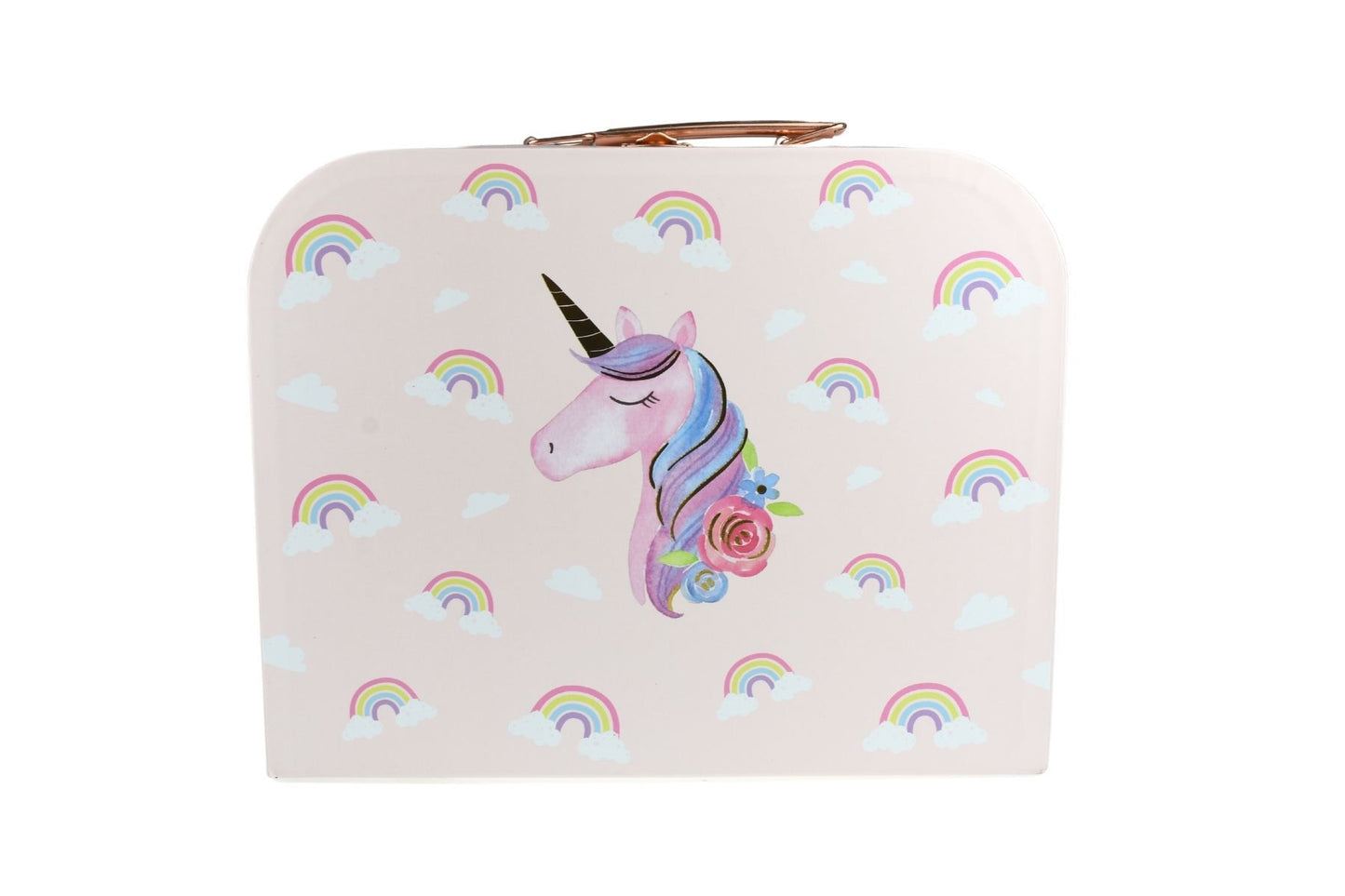 Rainbow Unicorn Tin Tea Mug Set in Suitcase 18 PCS