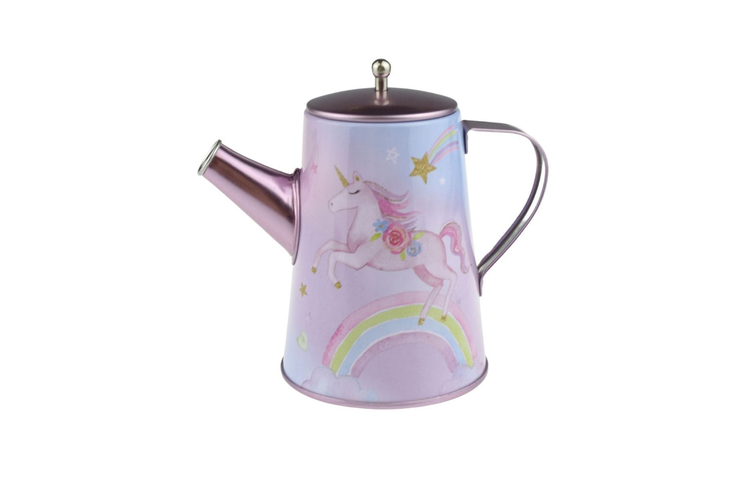 Rainbow Unicorn Tin Tea Mug Set in Suitcase 18 PCS