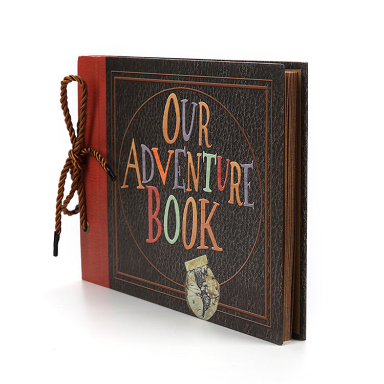 The DIY Scrapbook Adventure Album – Retro Kraft Paper Photo Book with String Binding for Travel, Wedding & Memory Keepsakes