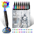 Featuring Dual-Tip Metallic Acrylic Paint Pens - 24 colours with sample rock art