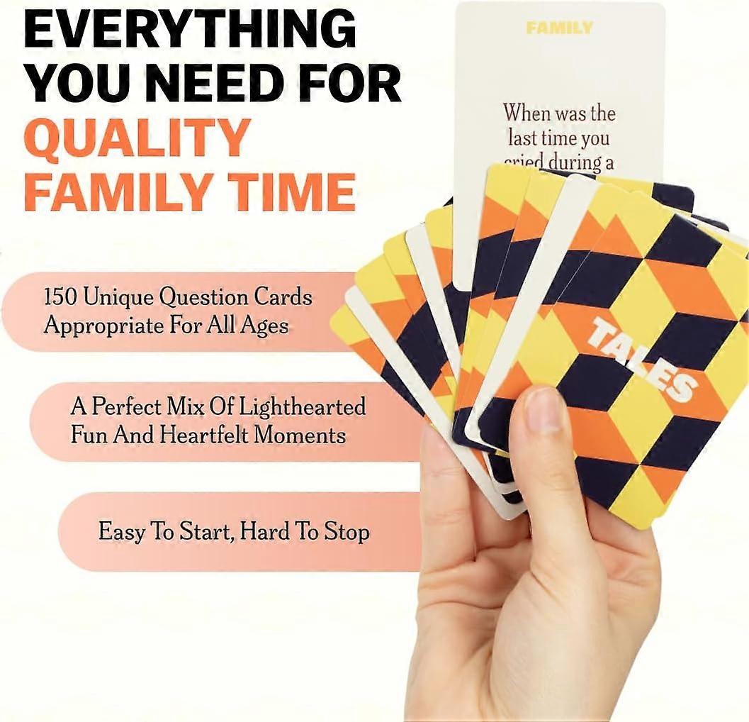 TALES Family Edition Card Game – 150 Questions Family Conversation Cards for Bonding