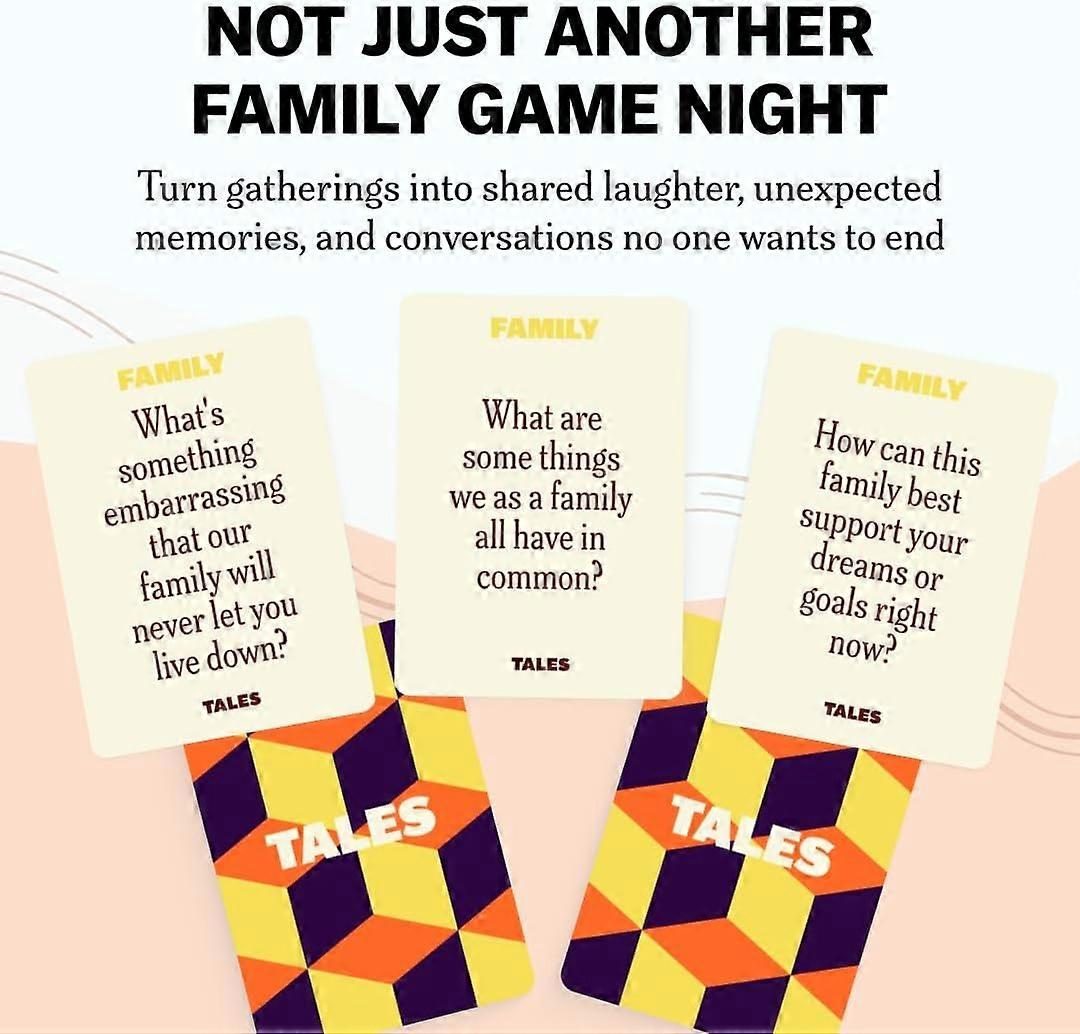 TALES Family Edition Card Game – 150 Questions Family Conversation Cards for Bonding