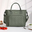 The Forest Green Chic Insulated Lunch Tote Bag – Large Capacity Quilted Cooler Tote