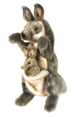 Hansa Kangaroo And Joey Puppet 29cm