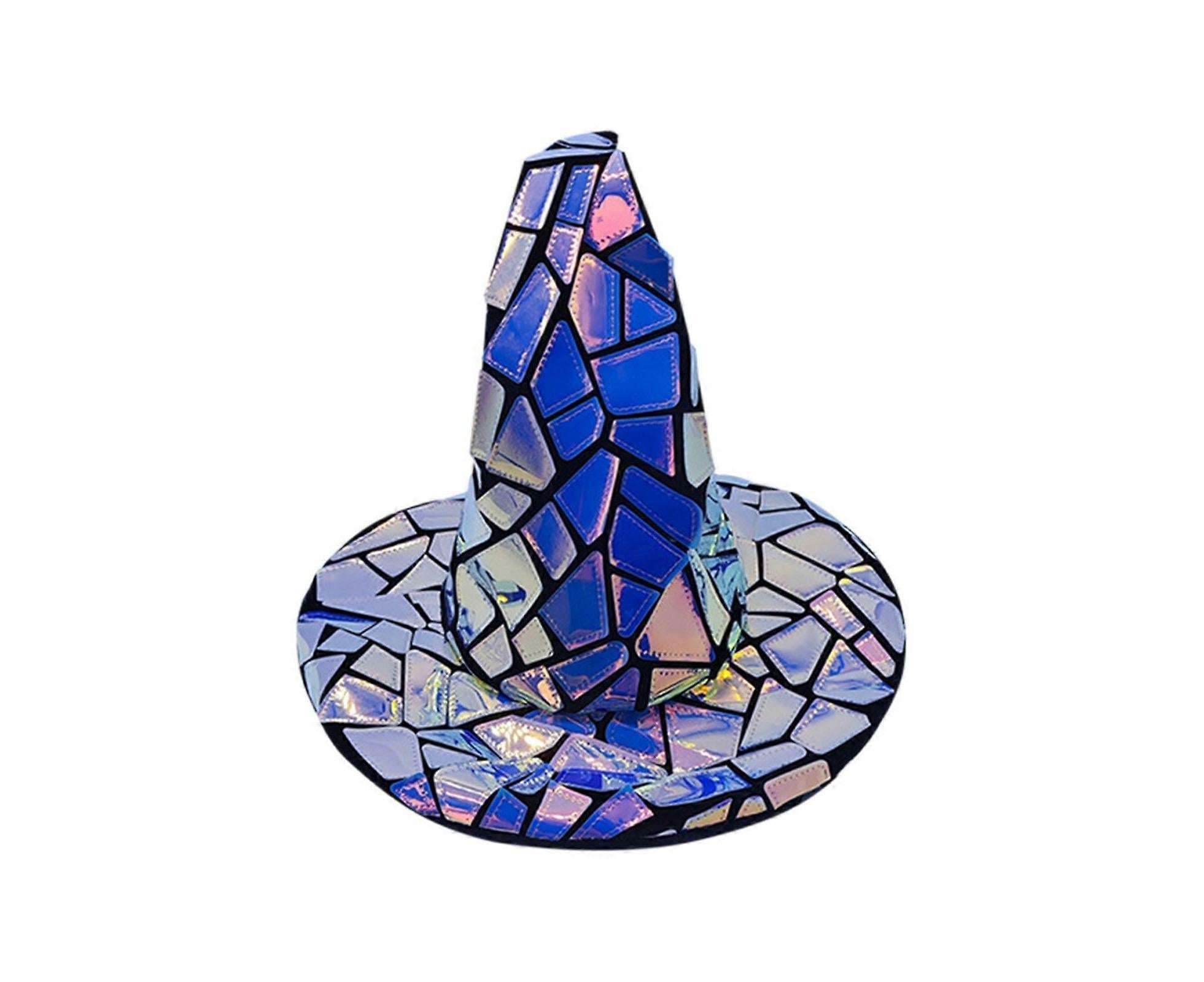 The Holographic Witch Hat – Cyberpunk Wizard Hat for Cosplay, Halloween & Fantasy Costume Dress-Up