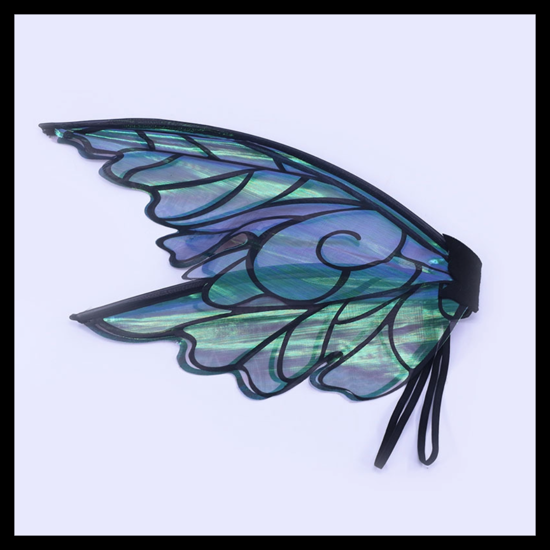 Iridescent Fairy Wings Costume Accessory – Adult Butterfly Elf Wings for Dress-Up, Cosplay & Parties Flexible Construction