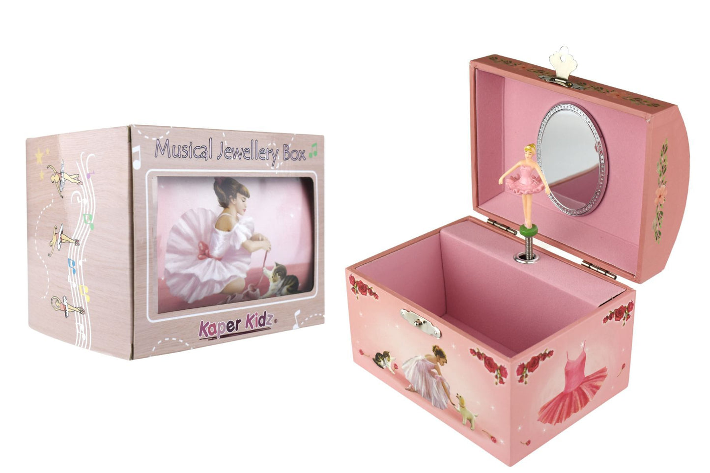 Rose Ballerina Dome Music Box