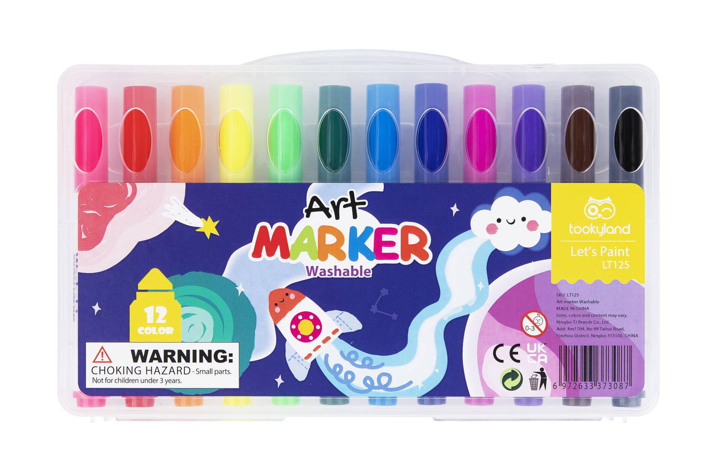 Washable Marker - 12 Colours Pack