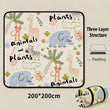 The Living Jungle Waterproof Picnic Mat 200x200cm – Foldable Extra Large Family Mat for Indoor & Outdoor Picnics