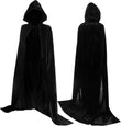 The Luxury Black Hooded Cape – Adult Long Velvet Costume Cloak for Halloween, Cosplay & Fantasy Dress-Up