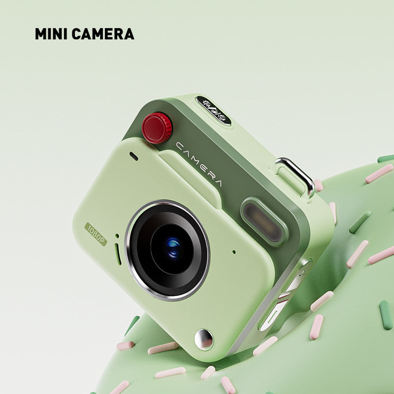 The Mini Retro Digital Camera Keychain – 48MP Photos & 1080P HD Video Travel Camera with Filters & Flash (Green)