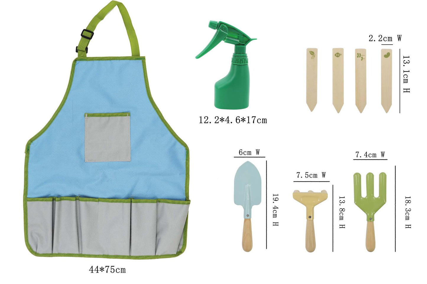 Calm & Breezy Kids Garden Tool Apron Play Set