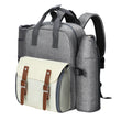 Alfresco 4 Person Picnic Backpack Set Insulated Bag - Grey