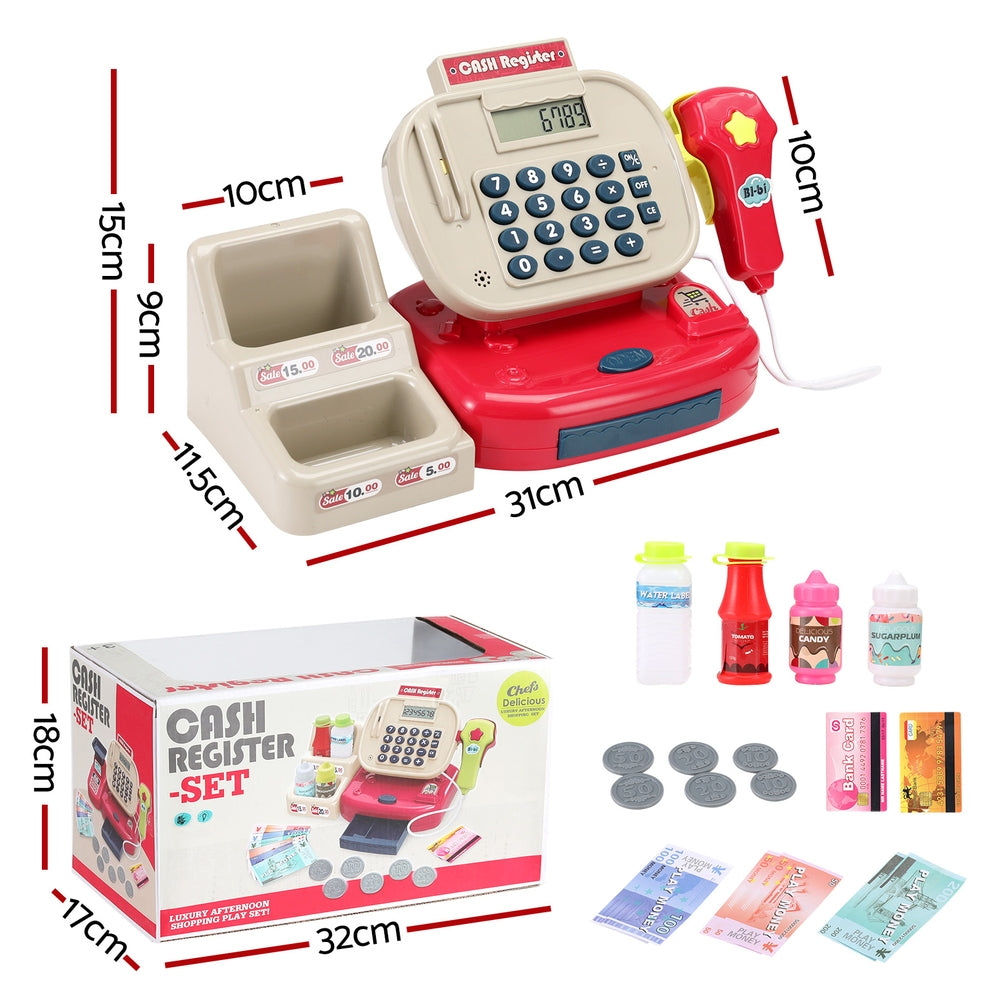 Keezi Kids Cash Register Play Money Set