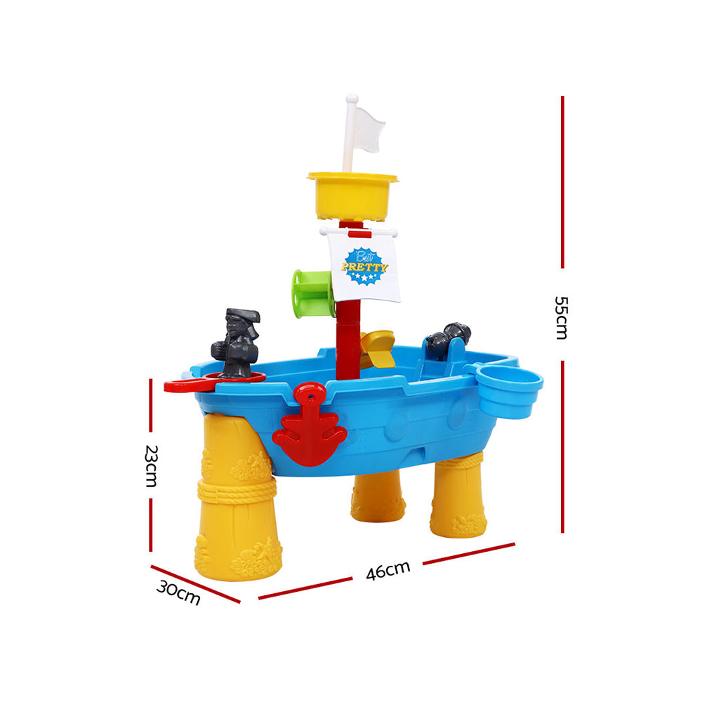 Keezi Kids Pretend Pirate Ship Sandpit and Water Activity Play Set