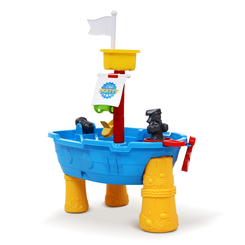 Keezi Kids Pretend Pirate Ship Sandpit and Water Activity Play Set