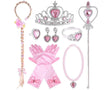 The Princess Dress Up Accessories Set for Kids – Tiara, Wand, Braided Hair, Gloves & Jewellery Costume Kit