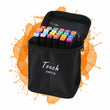 Featuring Professional Dual-Tip Marker Set - 24 Colours in a black carry bag