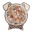 The Puppy-Shaped Wooden Puzzle with Stand – Cute Animal Jigsaw & Display Decor (Colourful)
