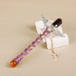 The Purple Fluorite Crystal Wand – Handmade Gemstone Wand for Intuition, Rituals & Fantasy Cosplay