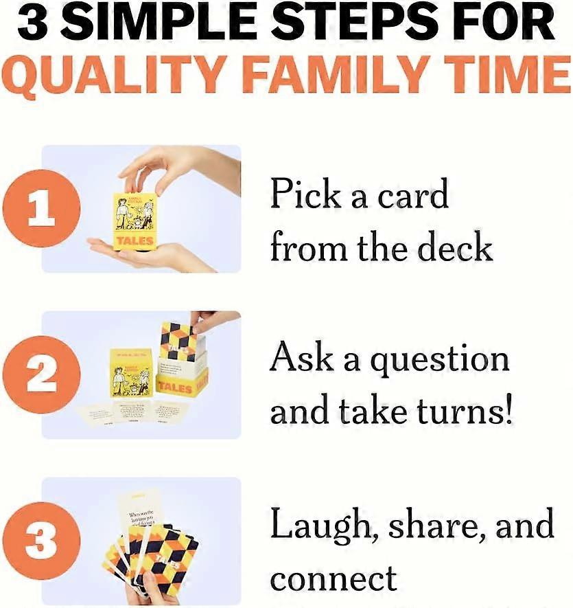 TALES Family Edition Card Game – 150 Questions Family Conversation Cards for Bonding