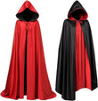 The Reversible Black Red Hooded Cape – Adult Vampire Dracula Costume Cloak for Halloween & Cosplay