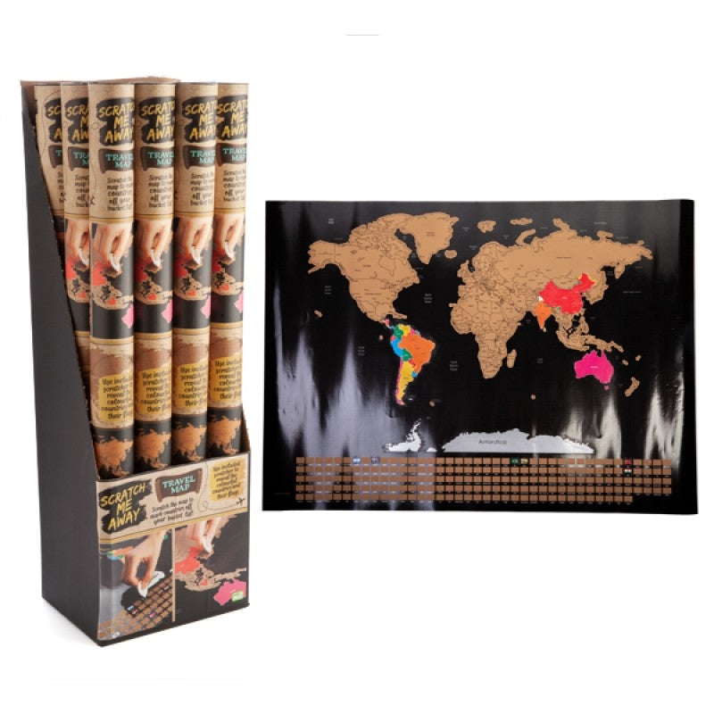 Featuring the Scratch Me Away World Travel Map