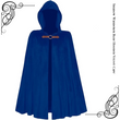 The Shadow Wanderer Blue Hooded Velvet Cape – Adult Cosplay Cloak for Jedi, Wizard, Medieval & Fantasy Costumes
