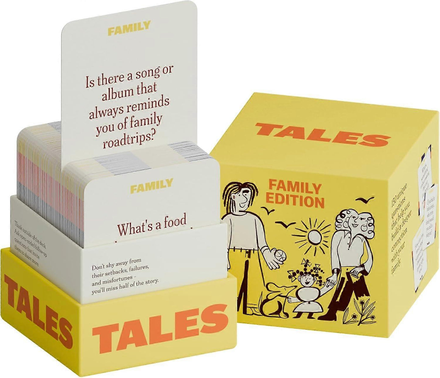 TALES Family Edition Card Game – 150 Questions Family Conversation Cards for Bonding