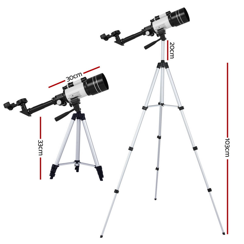 Portable 150X HD Astronomy Telescope with Adjustable Tripod for Beginners