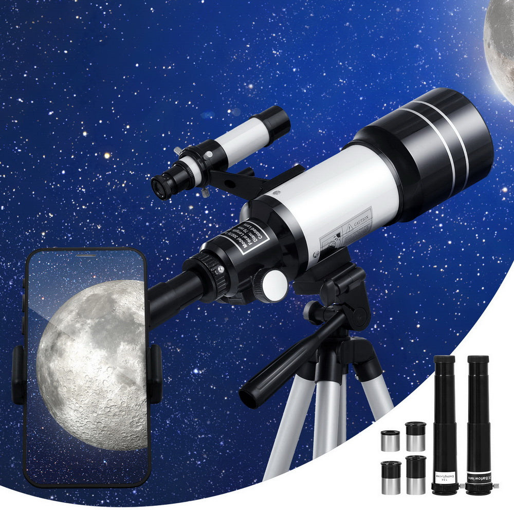 Portable 150X HD Astronomy Telescope with Adjustable Tripod for Beginners