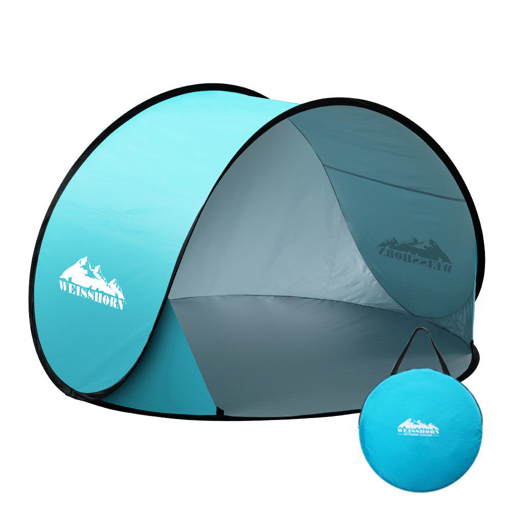 Weisshorn 3 Person Outdoor Beach Pop Up Tent Portable Sunshade Shelter - Sky Blue