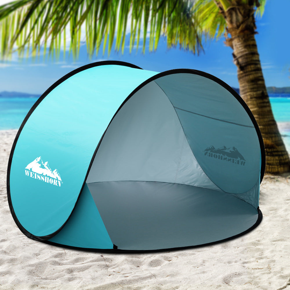 Weisshorn 3 Person Outdoor Beach Pop Up Tent Portable Sunshade Shelter - Sky Blue