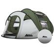 Weisshorn 4-5 Person Camping Pop up Tent Dome - Forest Green