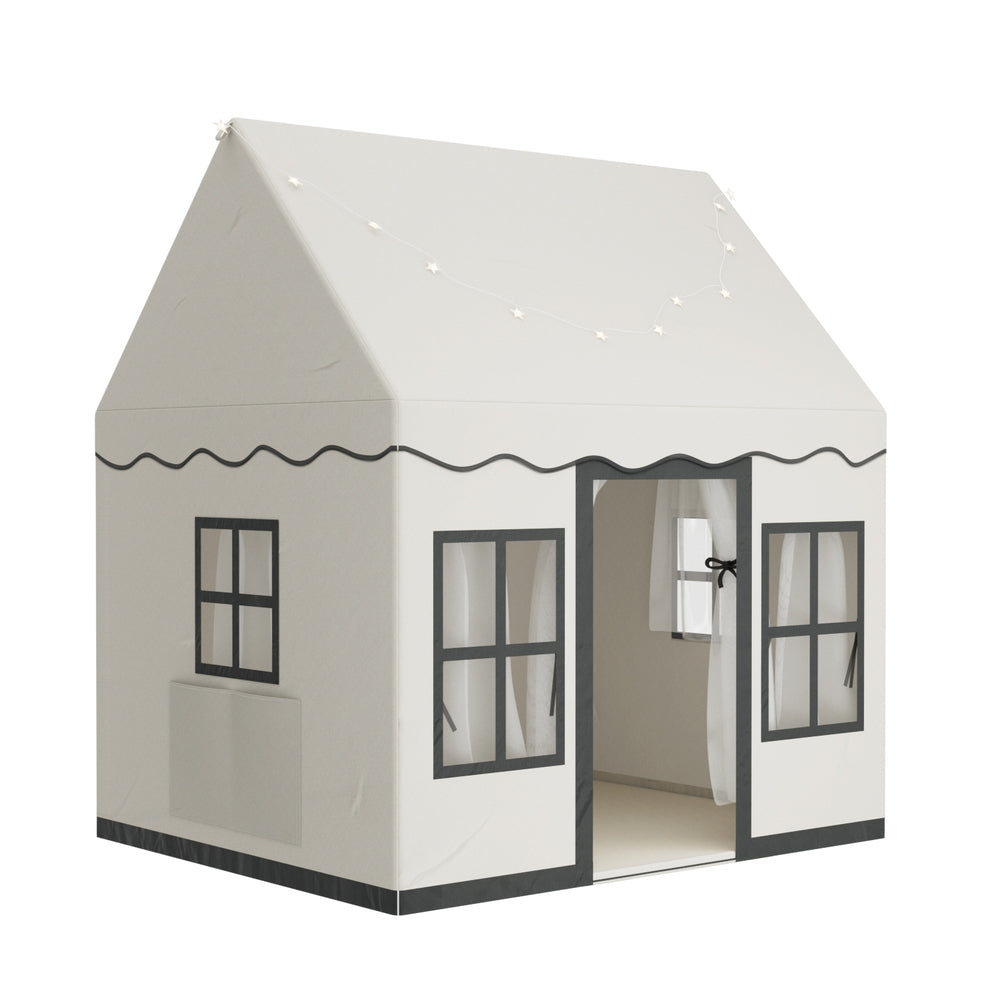 Keezi Kids Interactive Dollhouse Playhouse with String Lights